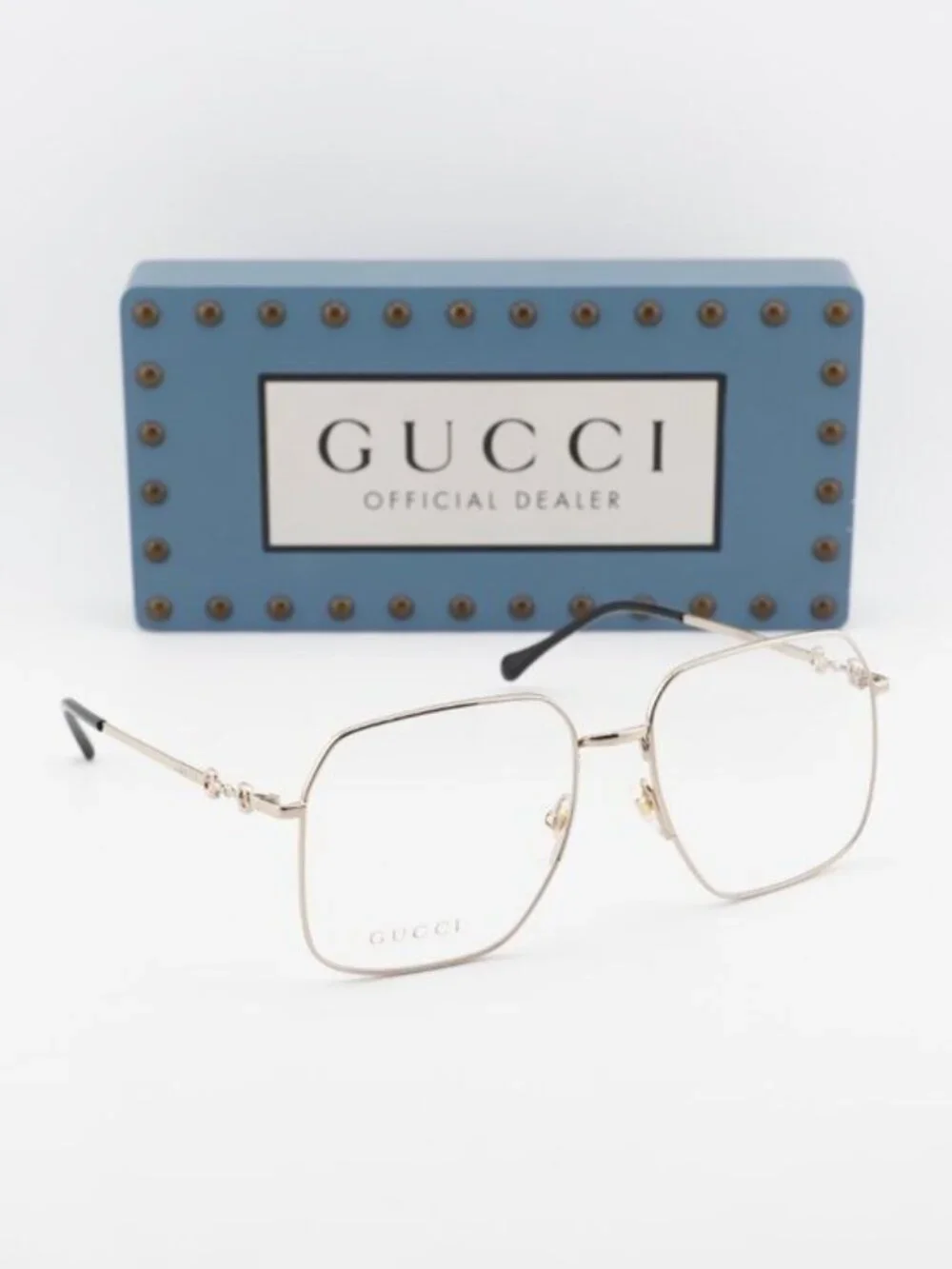 Gucci GG0952O 002 Aviator Eyeglasses 57mm – Gold